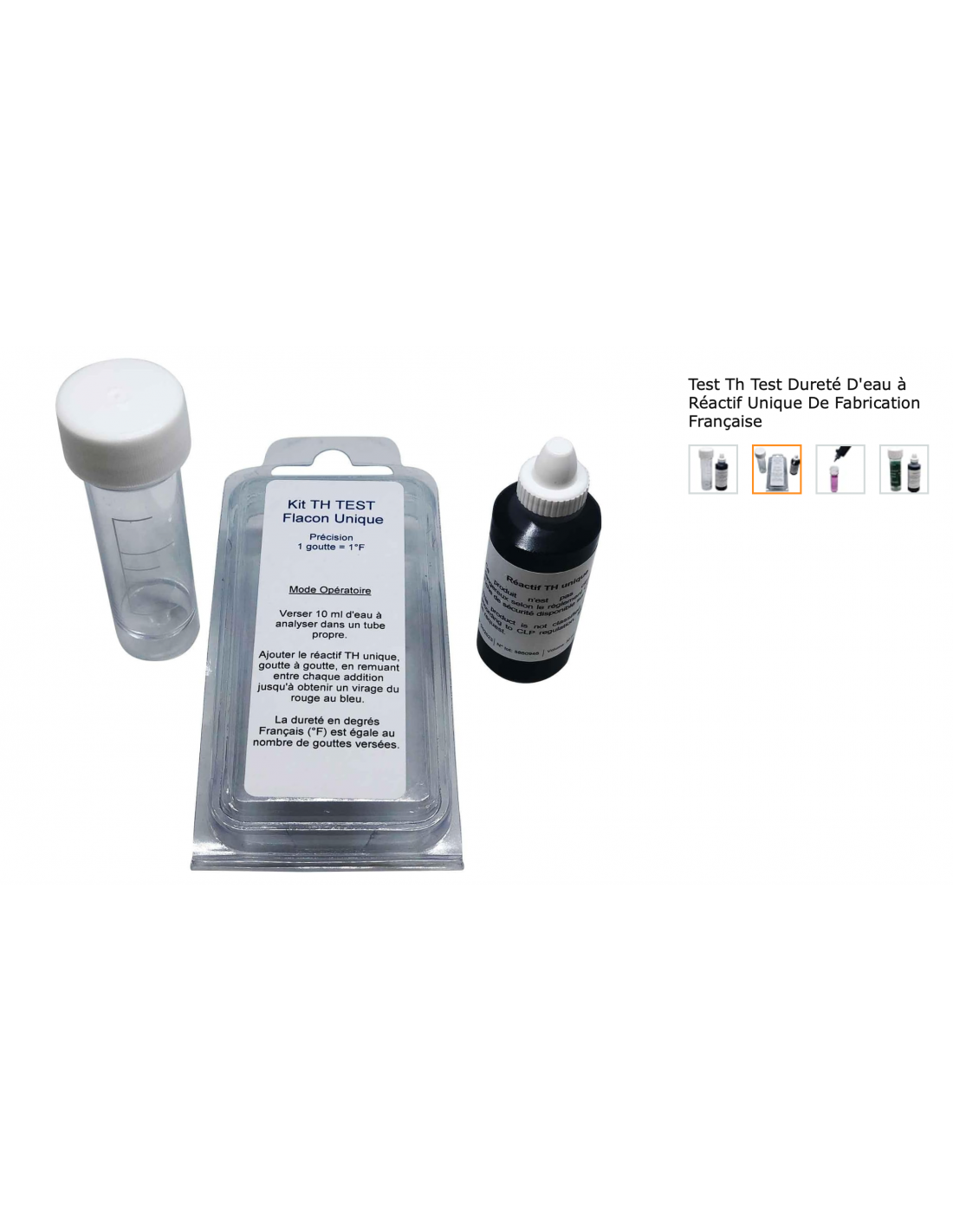 weAQUA DoubleCheck Kit de test de dureté de l'eau – 200 bandes avec tasse  d'échantillon, emballées individuellement, kit de test d'eau dure pour