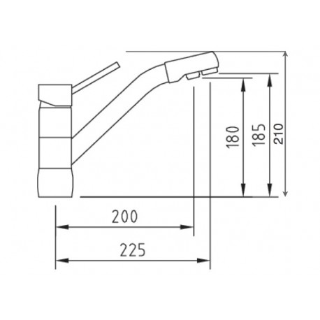 Robinet BAS 3 voies osmoseur option vortex céramique